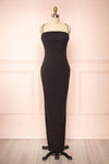 Arianna Black Strapless Mermaid Maxi Dress | Boutique 1861 front view