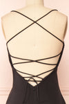 Arianna Black Strapless Mermaid Maxi Dress | Boutique 1861 back close-up