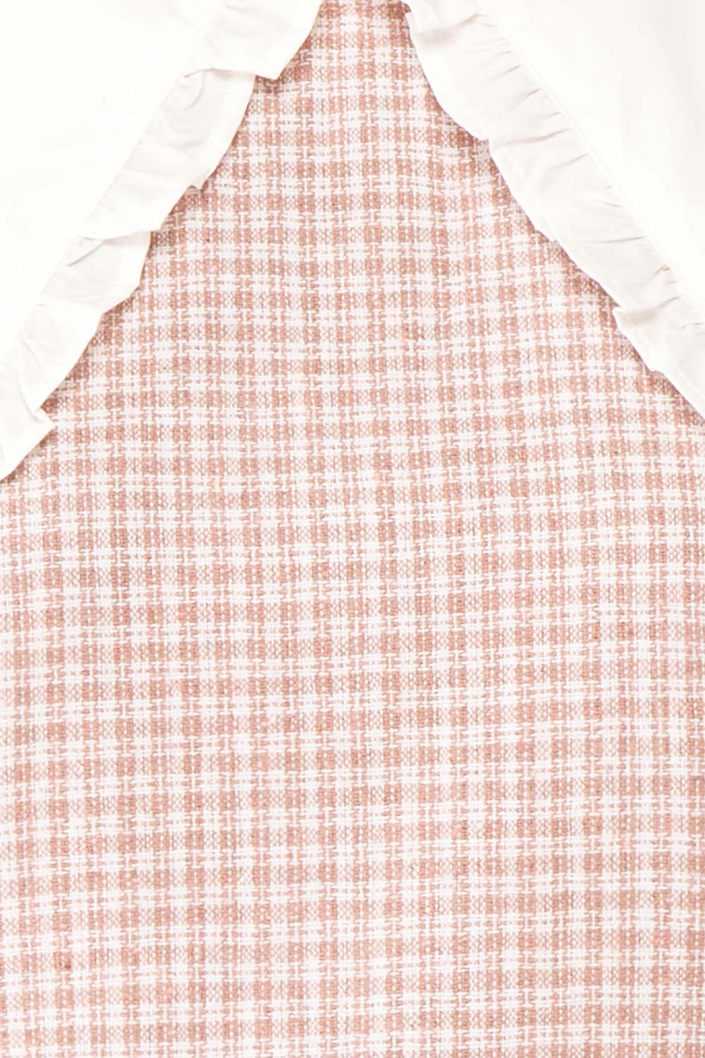 Arianne Pink & White Puffy Sleeve Gingham Short Dress | Boutique 1861 fabric 