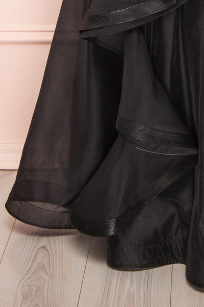 Armande Black Voluminous Maxi Dress | Boutique 1861 bottom