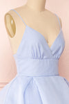 Armande Blue Voluminous Maxi Dress | Boutique 1861 side close-up