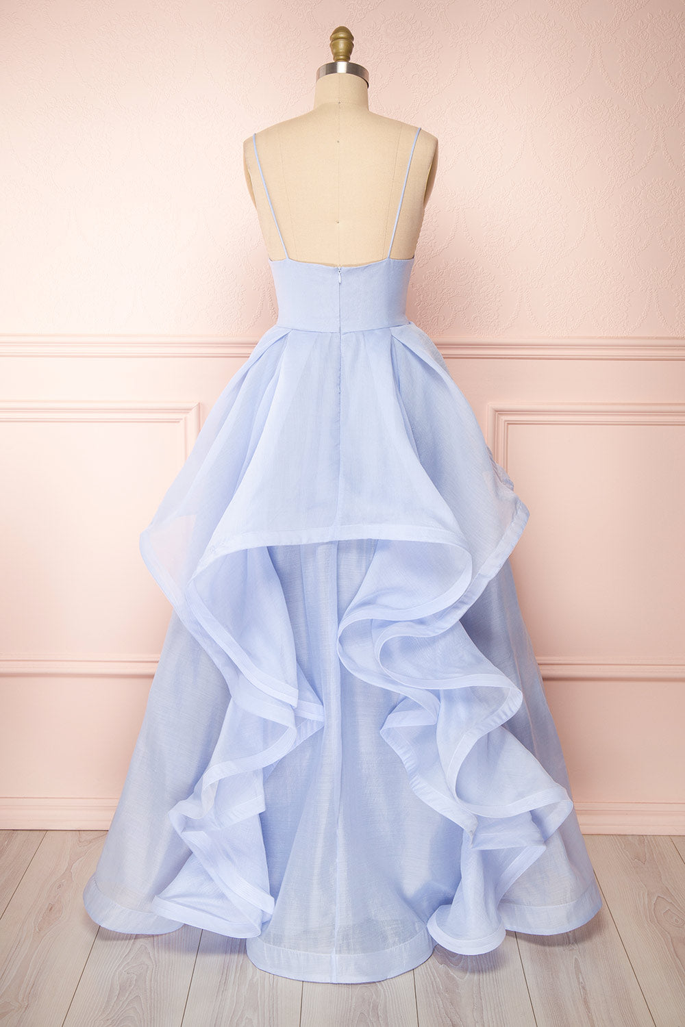 Armande Blue Voluminous Maxi Dress | Boutique 1861 back view 