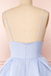 Armande Blue Voluminous Maxi Dress | Boutique 1861 back close-up