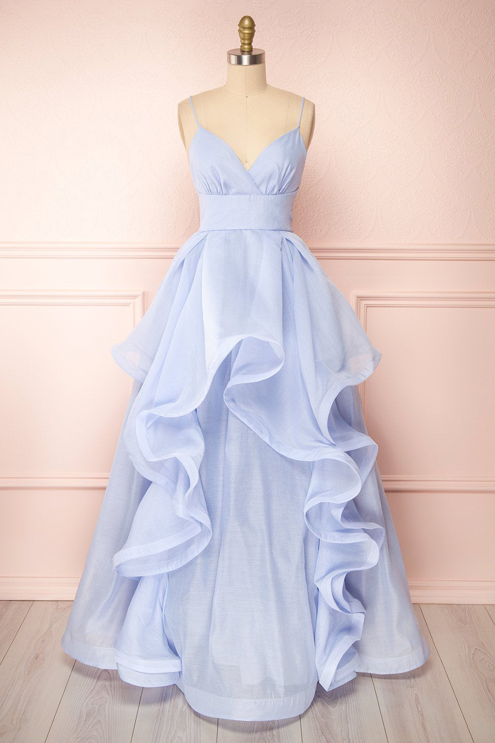 Armande Blue Voluminous Maxi Dress | Boutique 1861 plus