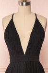 Arnemande Black Glitter Gown | Robe Maxi | Boutique 1861 front close-up