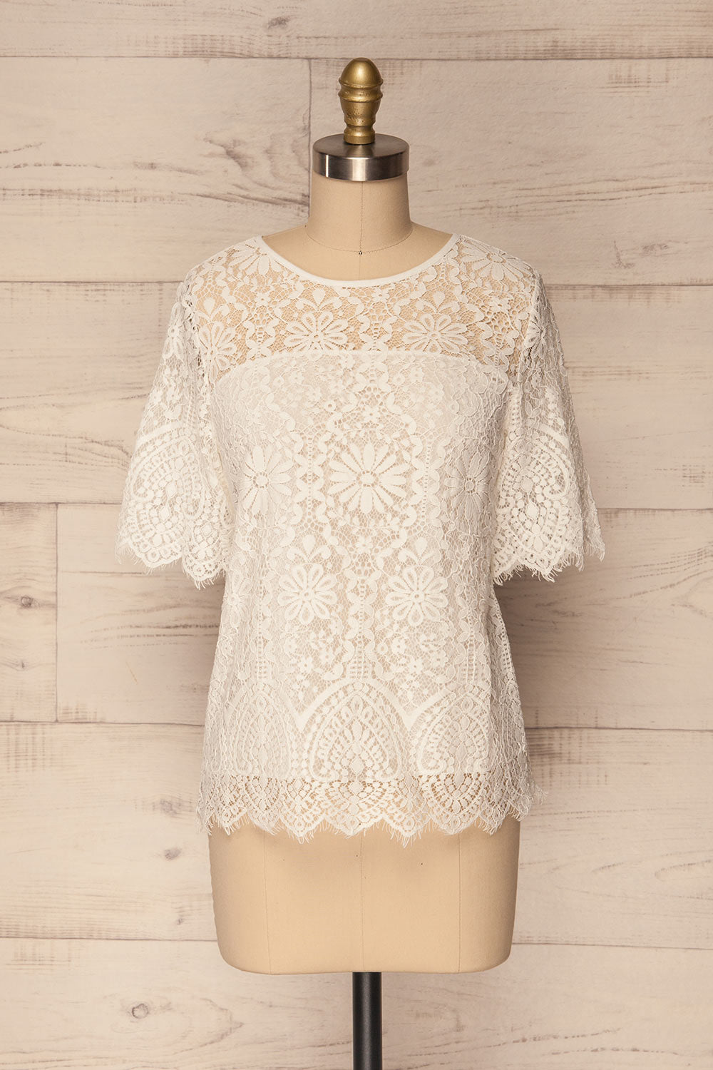 Arnoud White Floral Lace Top | La Petite Garçonne 1