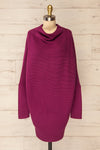 Arrecife Burgundy Knit Sweater Dress | La petite garçonne front view