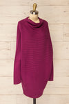 Arrecife Burgundy Knit Sweater Dress | La petite garçonne side view