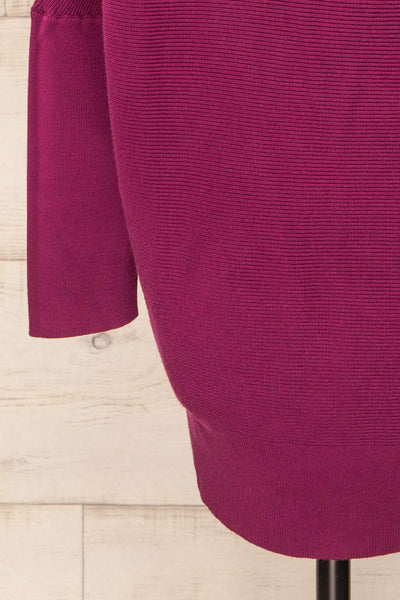 Arrecife Burgundy Knit Sweater Dress | La petite garçonne sleeve