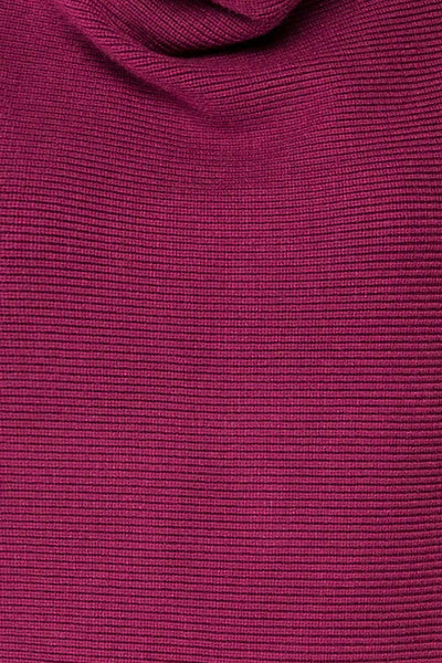 Arrecife Burgundy Knit Sweater Dress | La petite garçonne fabric