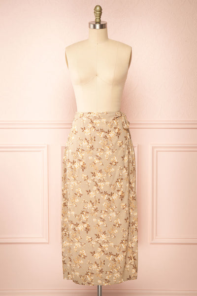Artemisia Midi Floral Wrap Skirt | Boutique 1861 front view