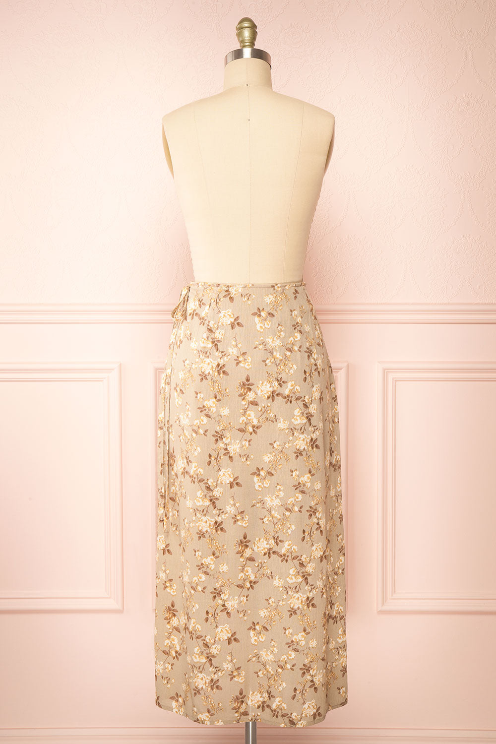 Artemisia Midi Floral Wrap Skirt | Boutique 1861 back view