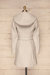 Arya Grey Wool Hooded Soia&Kyo Trench Coat back view | La Petite Garçonne