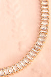 Asaia Gold Crystal Choker Necklace | Boutique 1861 flat close-up