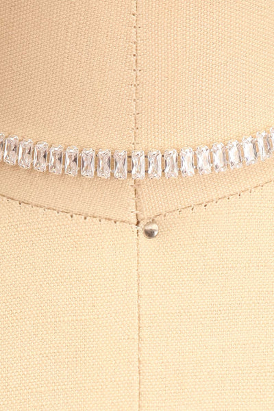 Asaia Silver Crystal Choker Necklace | Boutique 1861 close-up