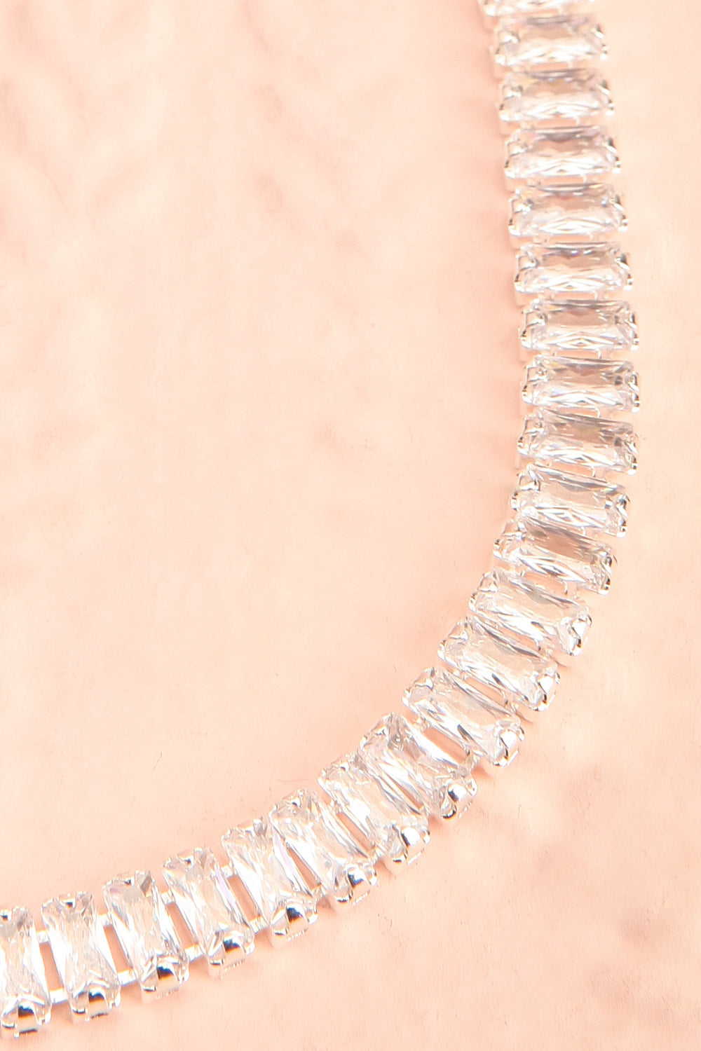 Asaia Silver Crystal Choker Necklace | Boutique 1861 flat close-up