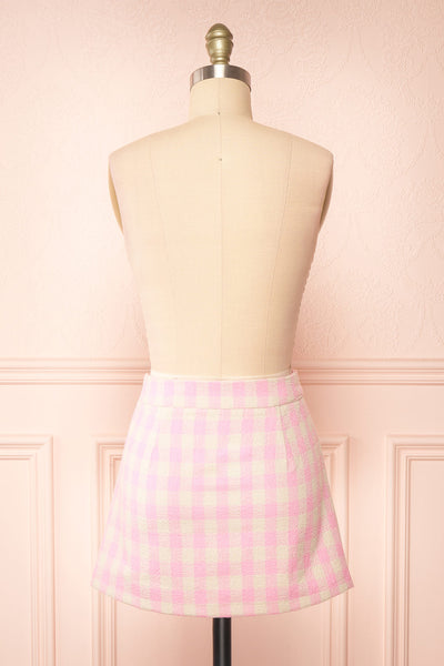 Asif Pink Tweed Mini Skirt | Boutique 1861  back view