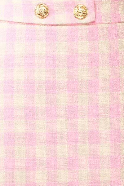 Asif Pink Tweed Mini Skirt | Boutique 1861  fabric