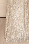 Askim Opal Cream Sequin Mermaid Dress skirt close up | La Petite Garçonne