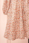 Asma Short Floral Dress w/ High Collar | Boutique 1861  sleeve
