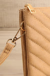 Aspen Khaki Crossbody Bag | La petite garçonne side close-up