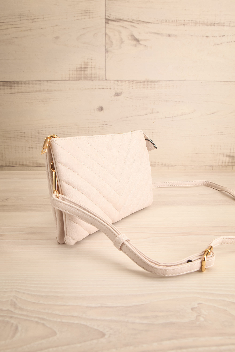 Aspen Sand Crossbody Bag | La petite garçonne side view