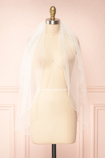 Assemble Bridal Veil w/ Crystal Trim | Boudoir 1861 front