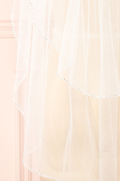 Assemble Bridal Veil w/ Crystal Trim | Boudoir 1861 back details