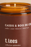 Cassis & Bois de Cèdre Candle | Maison garçonne close-up