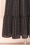 Assoura Black Puffy Sleeve Floral Maxi Dress | Boutique 1861 bottom