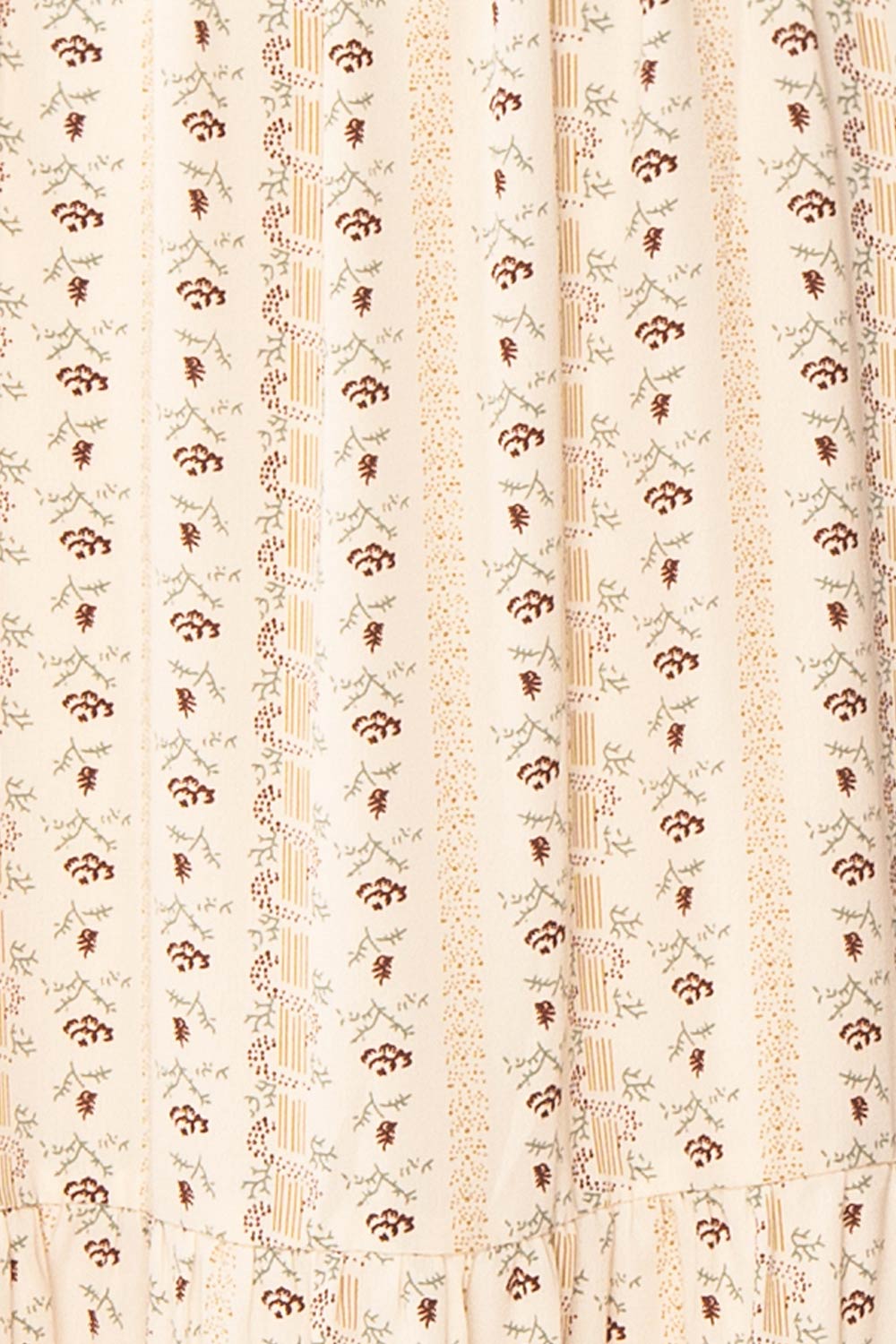 Assoura Cream Puffy Sleeve Floral Maxi Dress | Boutique 1861 fabric 