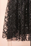 Astral Black Backless Short Sequin Dress | Boutique 1861 bottom