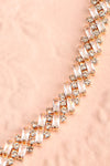 Astrid Gold Crystal Braided Chocker | Boutique 1861 flat close-up