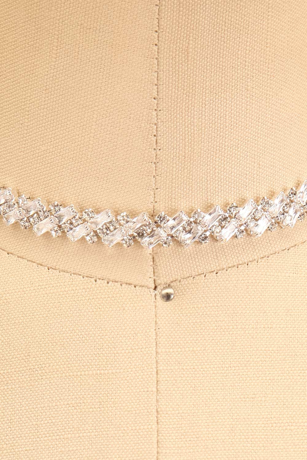 Astrid Gold Crystal Braided Chocker | Boutique 1861 close-up