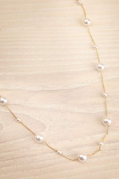 Asturies Fine Chain Necklace w/ Faux-Pearls | La petite garçonne flat view