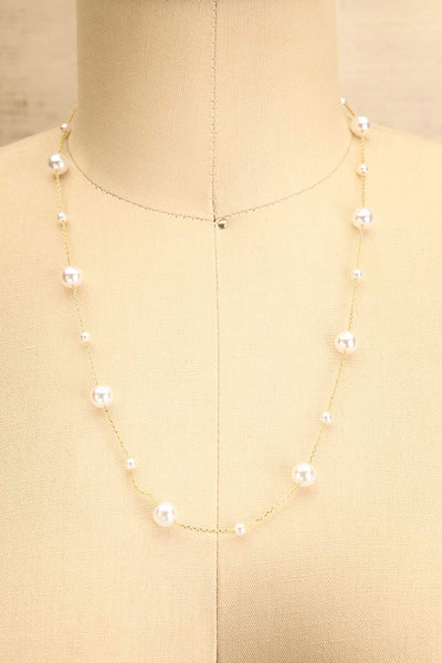 Asturies Fine Chain Necklace w/ Faux-Pearls | La petite garçonne