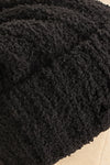 Ater Black Soft Knit Rolled Up Tuque | La petite garçonne side close-up