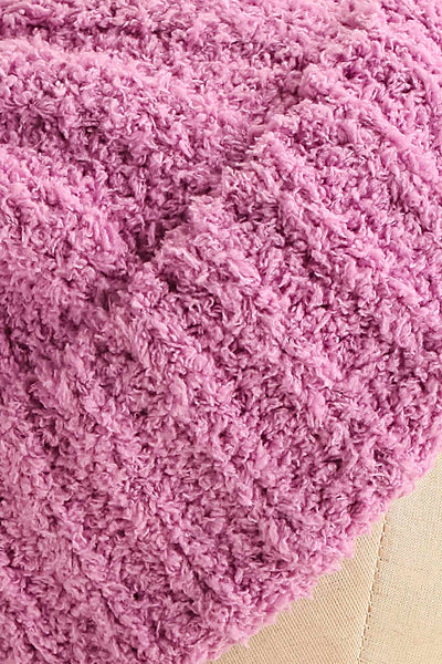 Ater Lavender Soft Knit Rolled Up Tuque | La petite garçonne side close-up