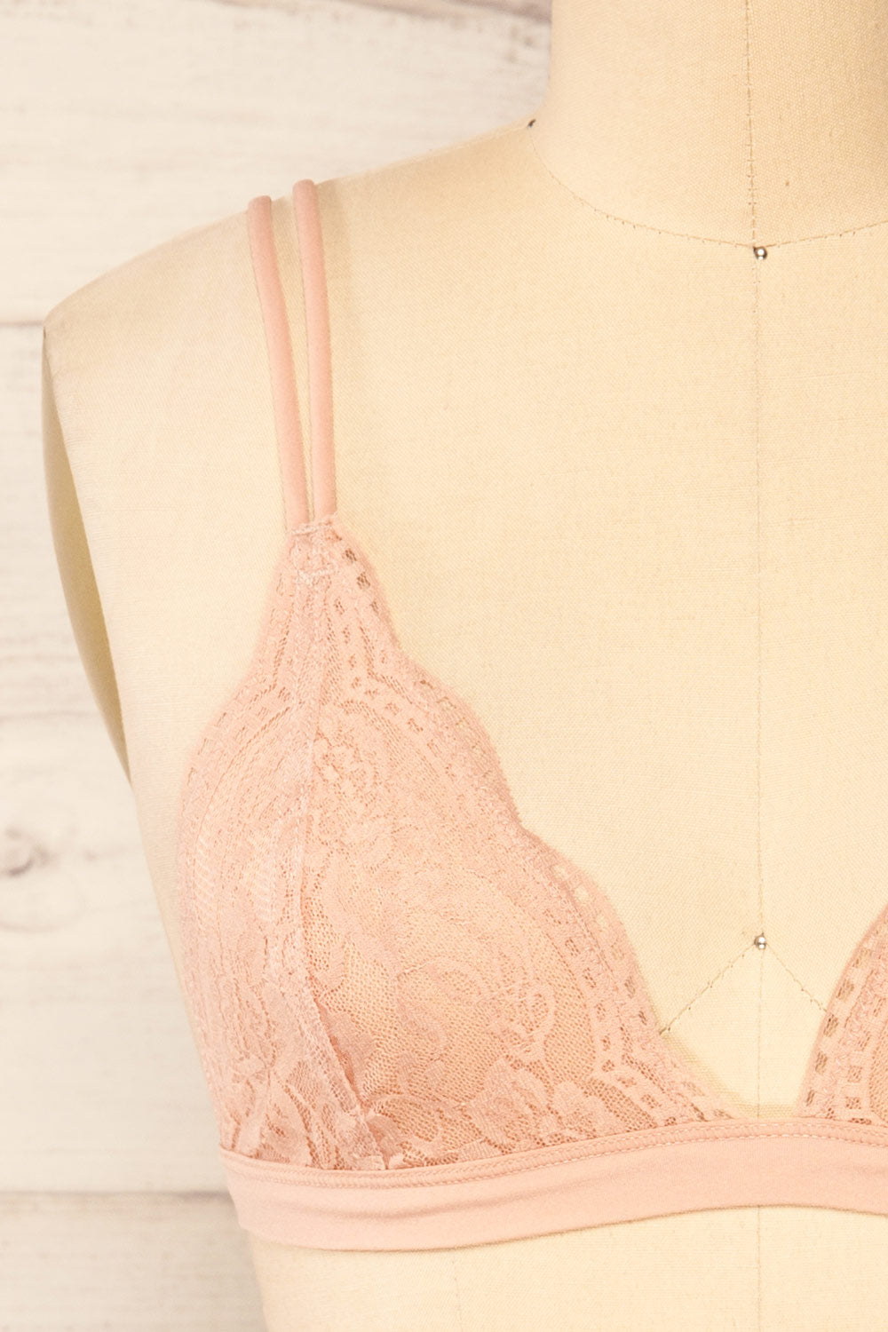 Ati Pink Lace Bralette | Boutique 1861 front close-up