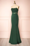 Aubrey Emerald Strapless Maxi Mermaid Dress | Boutique 1861  side view