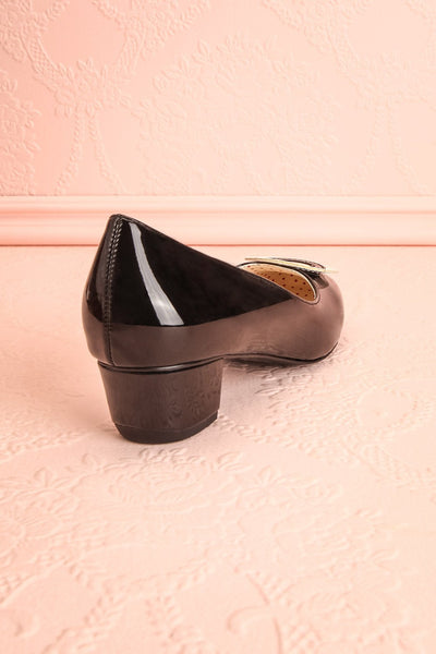 Aubriot Noir Black Patent 60s Inspired Heels | Boutique 1861 9