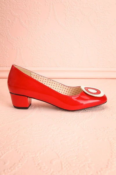 Aubriot Rouge Red Patent 60s Inspired Heels | Boutique 1861 6