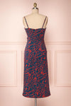 Audrey Jeanne Floral Satin Slip Dress | Robe | Boutique 1861 back view