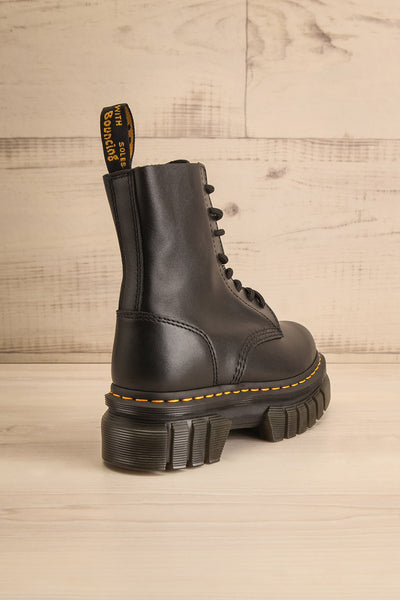 Audrick Nappa Leather Platform Ankle Boots | La petite garçonne back view