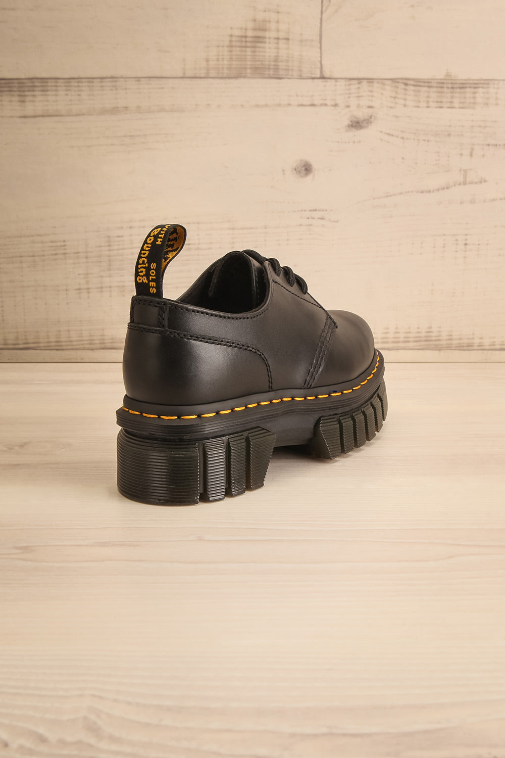 Audrick Nappa Leather Platform Shoes | La petite garçonne back view
