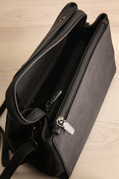 Audrina Black Faux-Leather Pixie Mood Handbag inside view | La Petite Garçonne