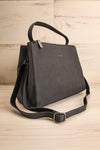 Audrina Black Faux-Leather Pixie Mood Handbag side view | La Petite Garçonne