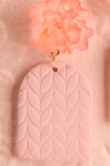Auranis Pink Floral Pendant Earrings | Boutique 1861 close-up