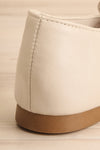 Auris Ivory Faux Leather Loafers | La petite garçonne back close-up