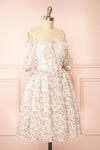 Auroraa Off-Shoulder Short Floral Dress | Boutique 1861 side view